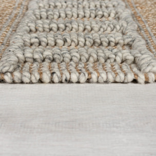 Tapis en jute de couloir MEDINA Gris