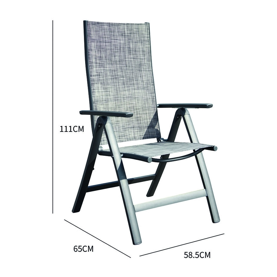 Lot de 2 fauteuils aluminium et toile PVC JAZZI