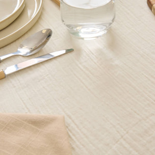 Nappe Vela 150x250cm blanc chaud en gaze de coton