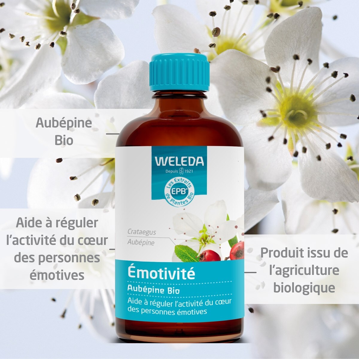 WELEDA - Duo EPB Aubépine Bio - Emotivité 2*100 ml