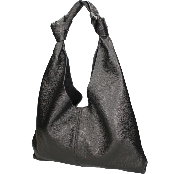 Borsa a spalla da donna In Vera pelle Made in Italy 40x42x2 cm
