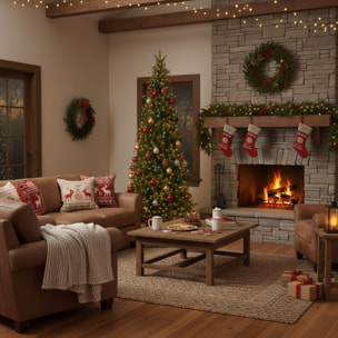 Sanoma - Albero di Natale Tradizionale in PE e PVC Ø134x270H cm, 1828 Punte