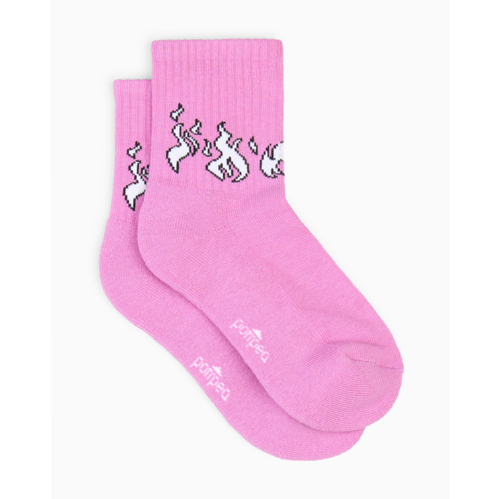 Calza Margot con motivi piazzati jacquard