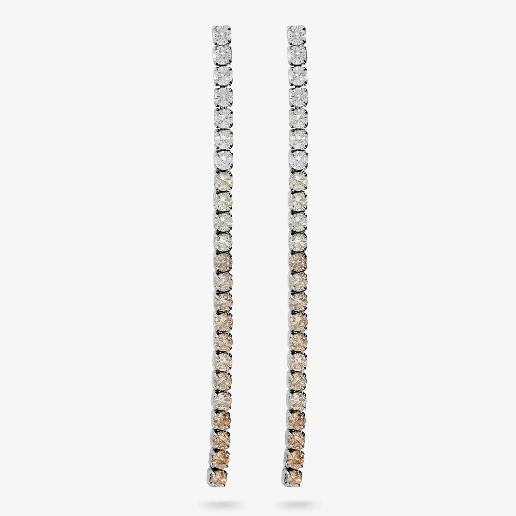 Orecchini Tennis con Cubic Zirconia Rosa