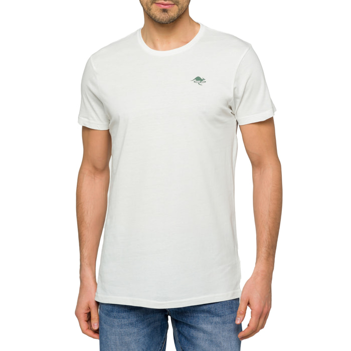 T-shirt in cotone 150 gr Hot Buttered Lizard Bianco.