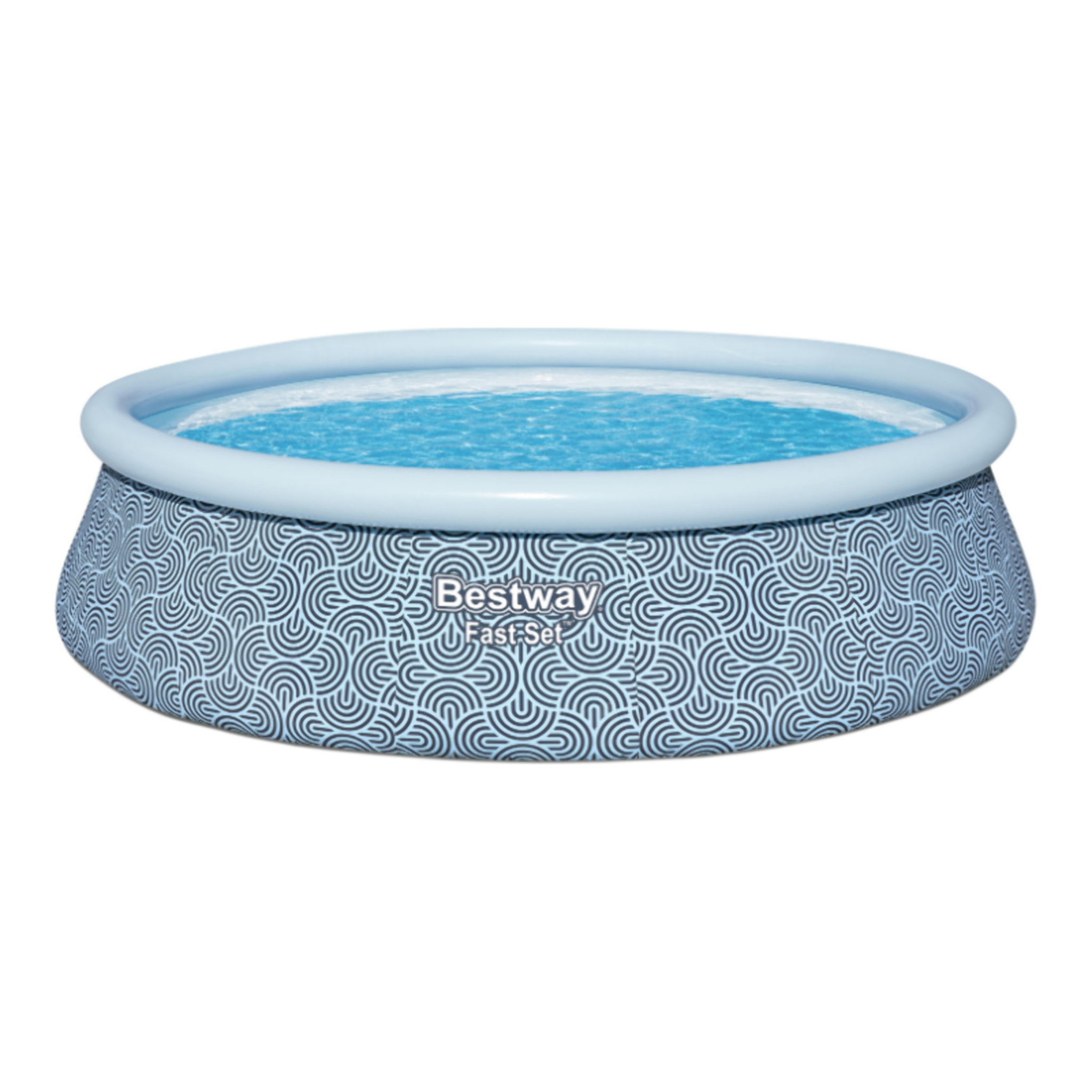 Bestway Piscine autoportante Ronde Fast Set Décor géométrique 457 x 107 cm