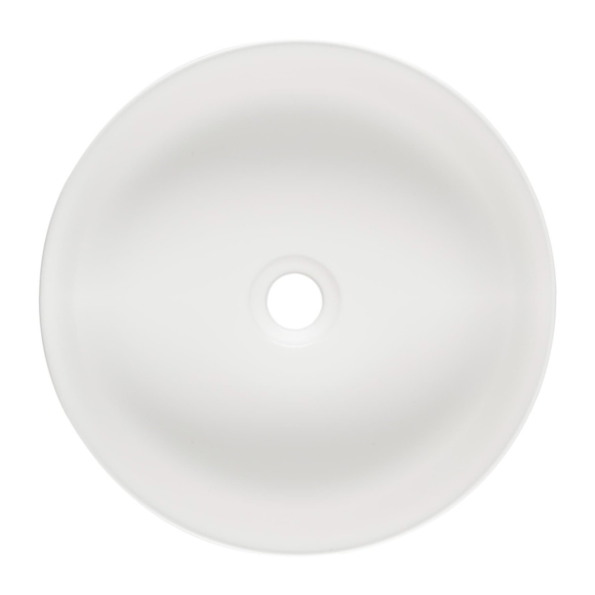 Vasque à poser ronde diamètre 39 cm - blanc mat - sans trop-plein - Infinitio SAT