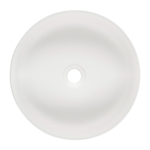 Vasque à poser ronde diamètre 39 cm - blanc mat - sans trop-plein - Infinitio SAT