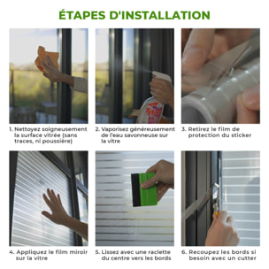 Rouleau vitrostatique lignes pour fenêtre au mètre - Film Anti Regard Electrostatique Occultant Vitre Anti UV