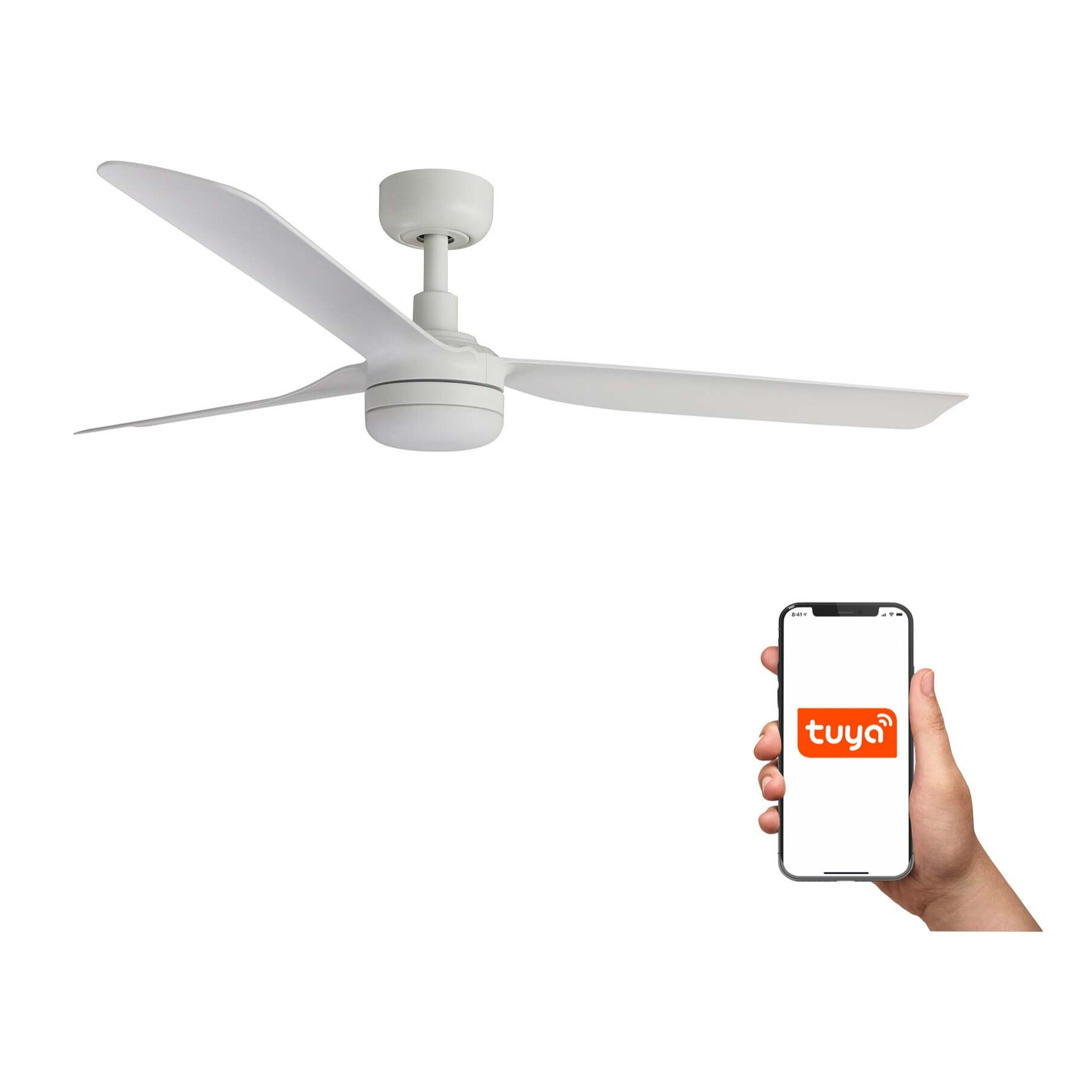 PUNT M LED Ventilateur de plafond blanc TUYA