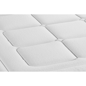 Ensemble - Matelas Mémoire de forme 24cm d'épaisseur - 3 zones de confort - Confort ferme - Sommier tapissier monobloc - 2 places