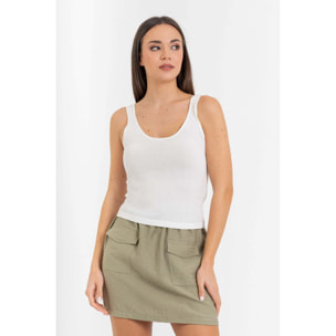Kocca - Top da donna aderente in viscosa con scollo rotondo Donna