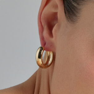 Pendientes de 22mm de diámetro acabado oro amarillo de 18k