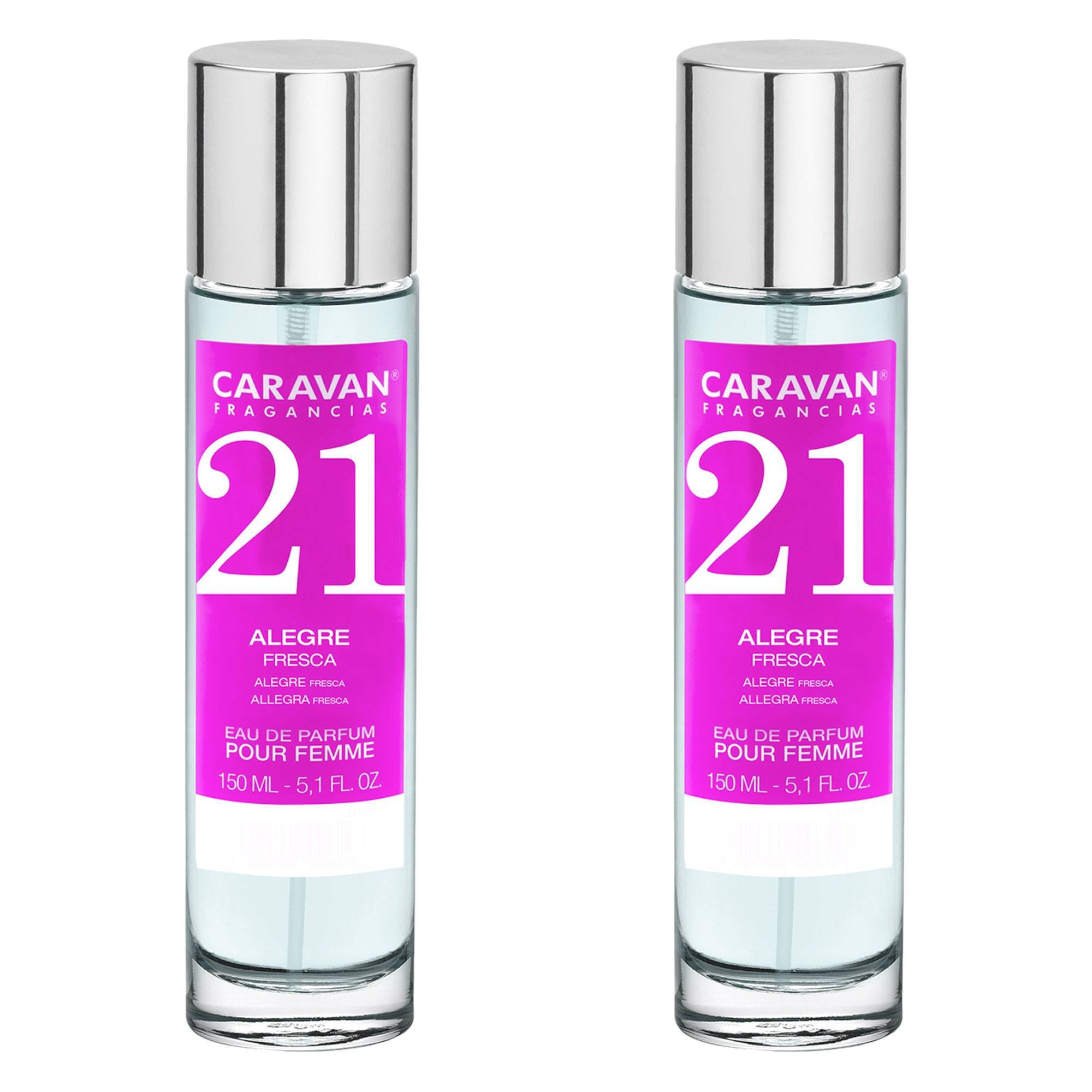 Caravan fragancias - caja de regalo con 2 perfumes nº21 de 150 ml, para mujer