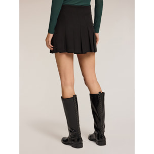 Motivi - Falda corta plisada - Negro