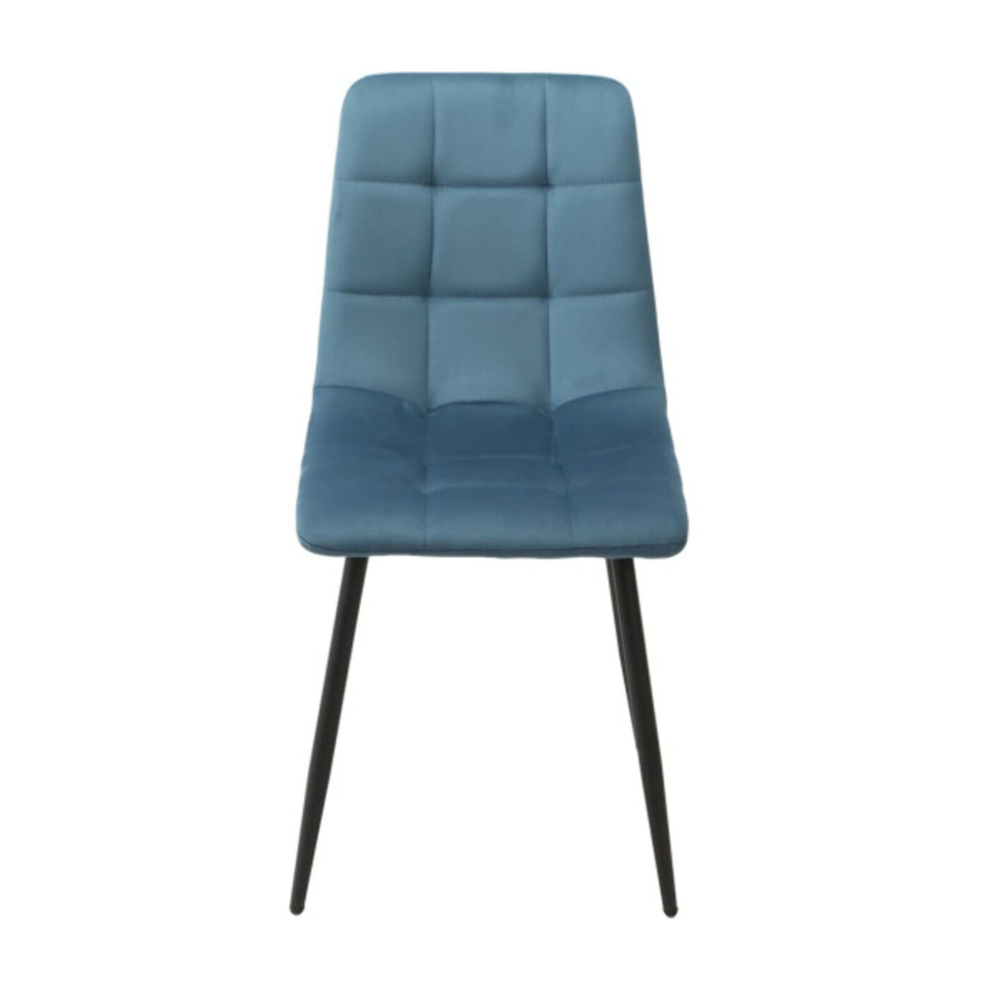 Chaise en velours avec piétement métal noir - 3 coloris - PAOLA 2