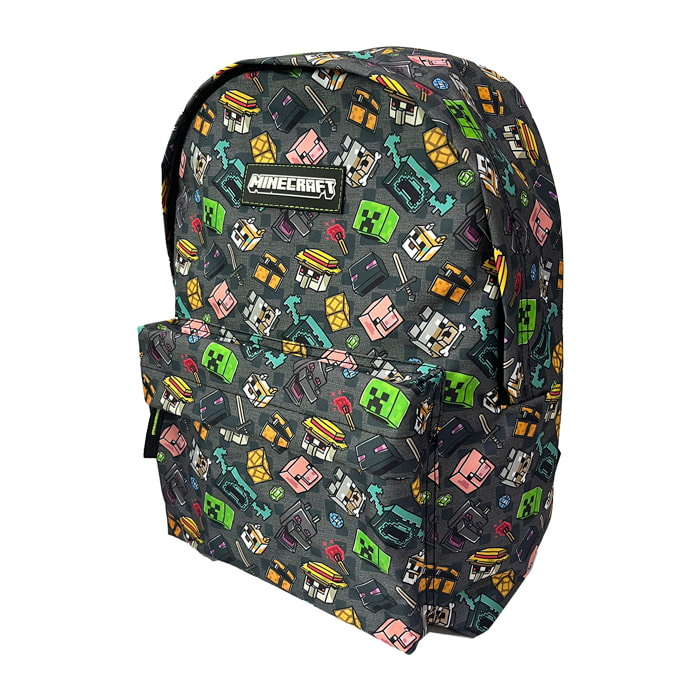 Zaino Americano Minecraft Personaggi adattabile a carrello. Schiena imbottita e scomparto per laptop.
