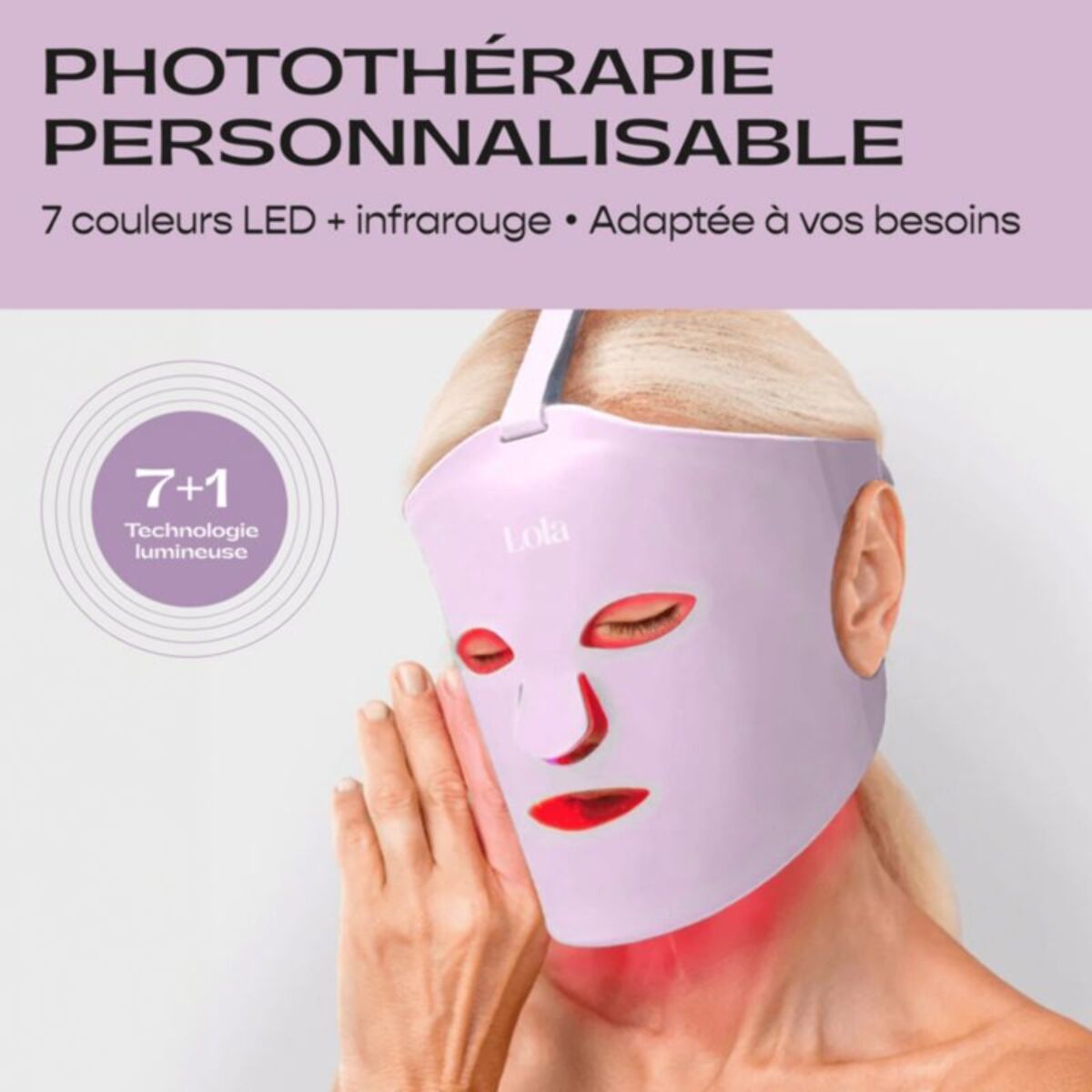 Masque LED LOLA Glow Lilac