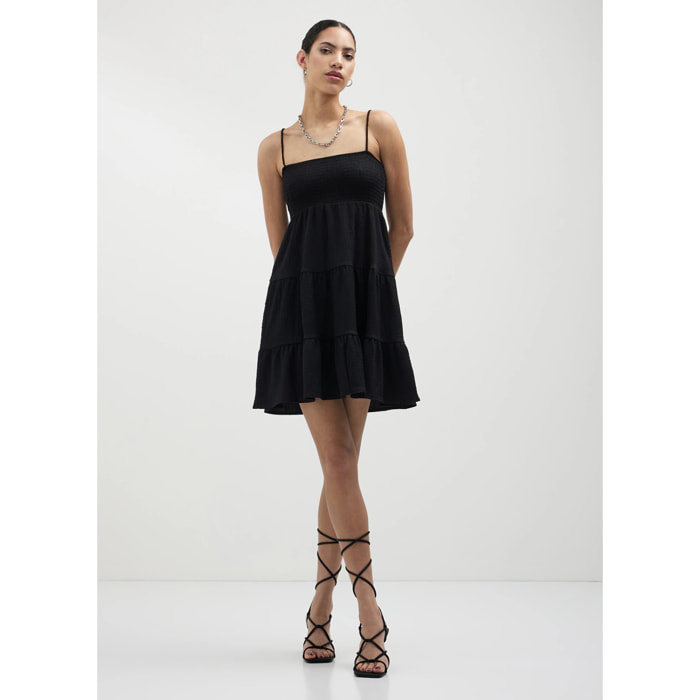 Abito fascia punto smock