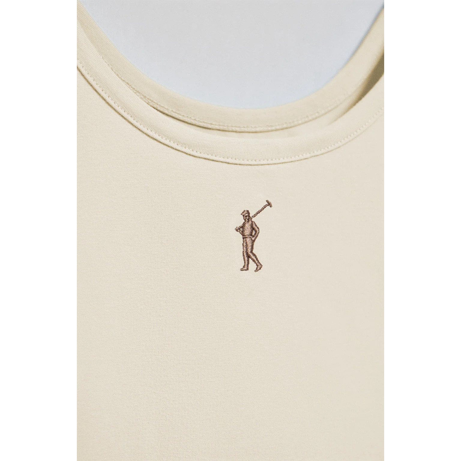 Camiseta color crudo de tirantes con bordado Rigby Go