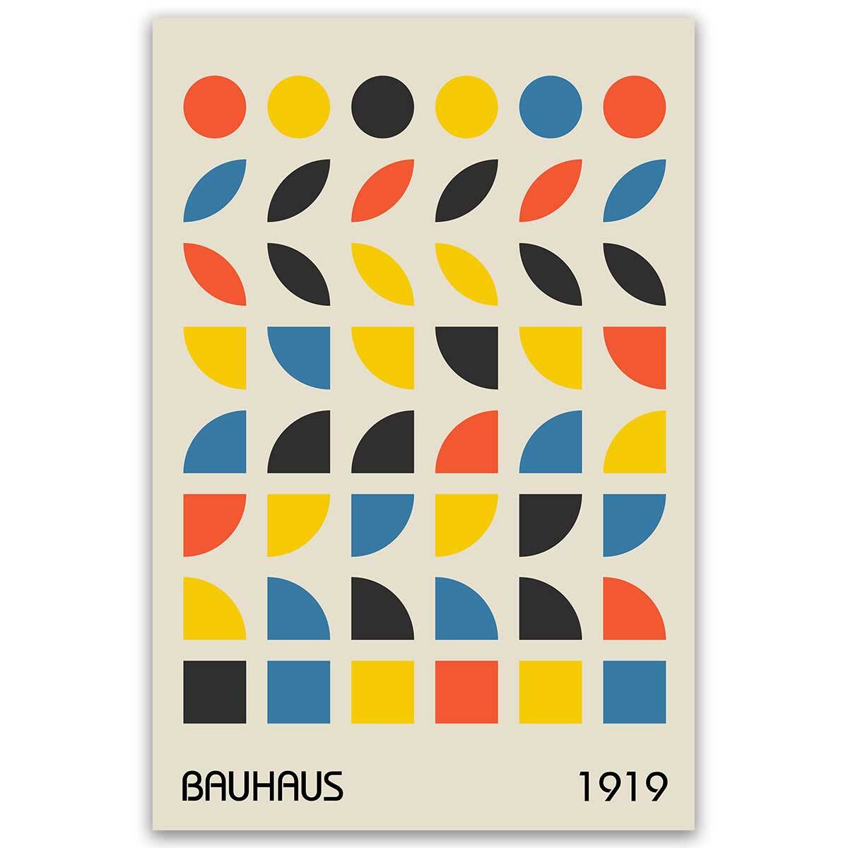 Tableau Bauhaus composition géométrique Toile imprimée