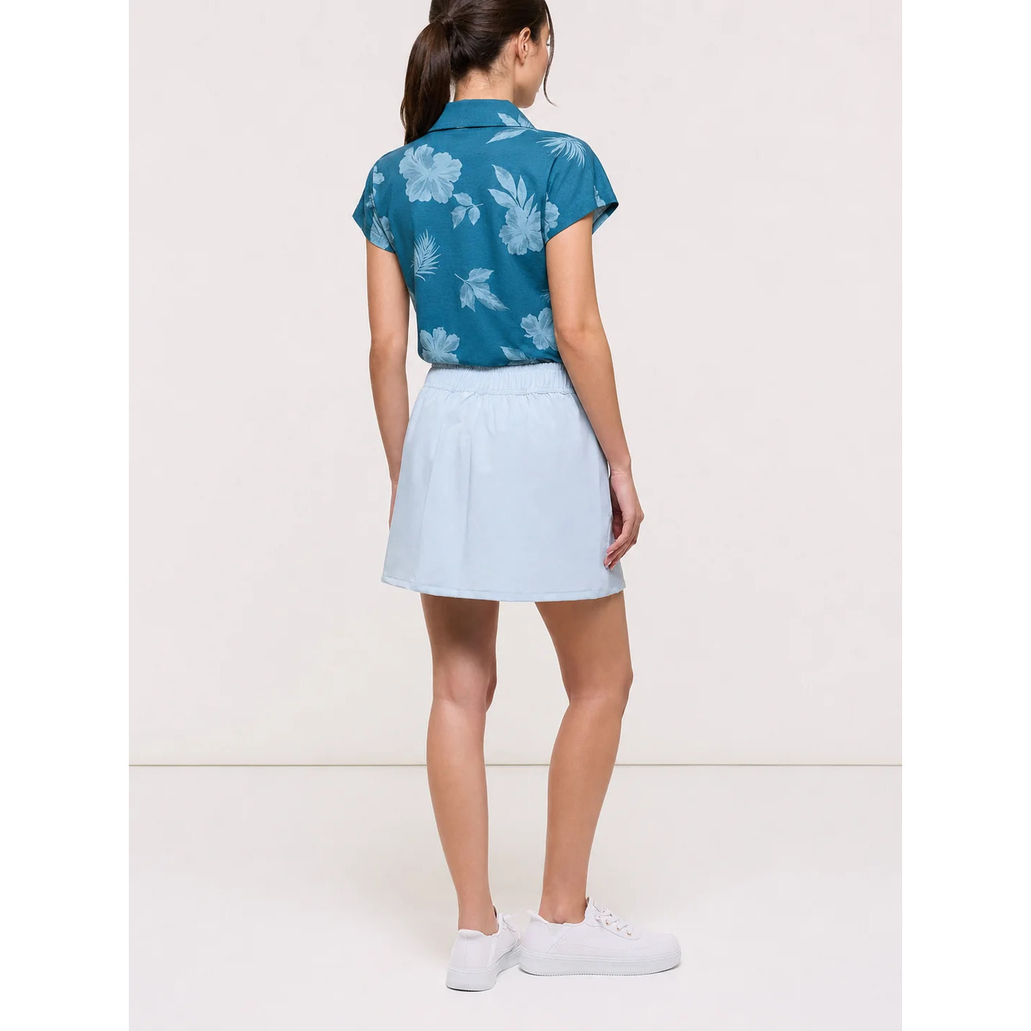 Falda Mini Deportiva Azul Celeste - Fabort