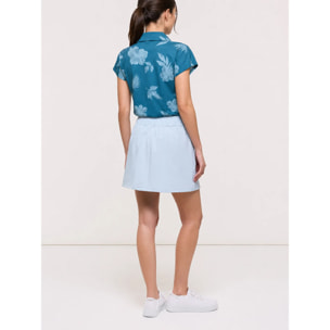 Falda Mini Deportiva Azul Celeste - Fabort