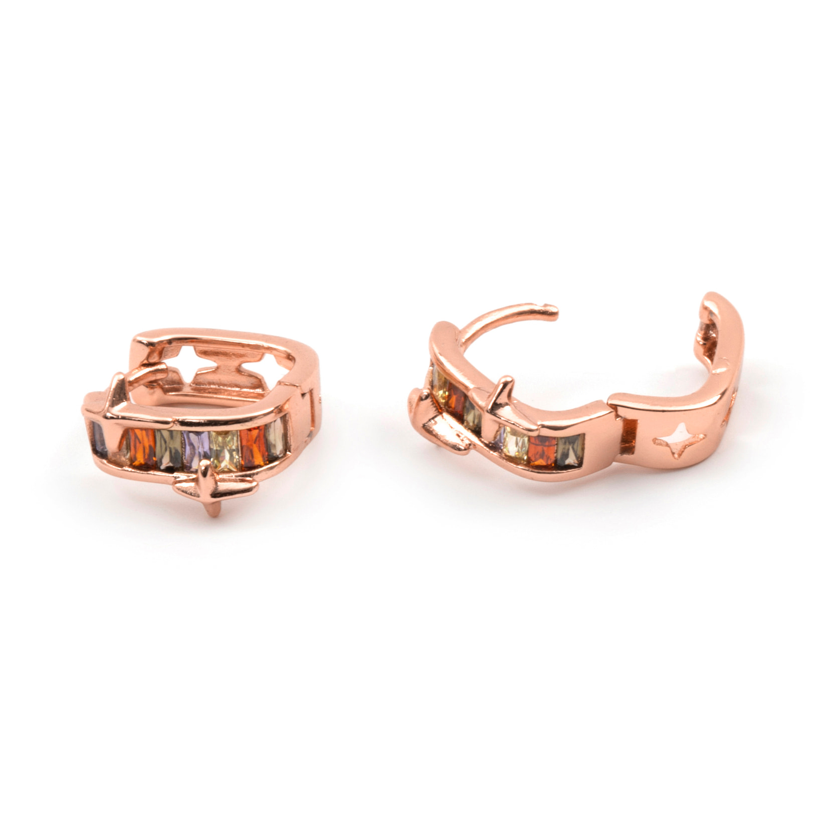 Pendientes Suclai acabado oro rosa 18k