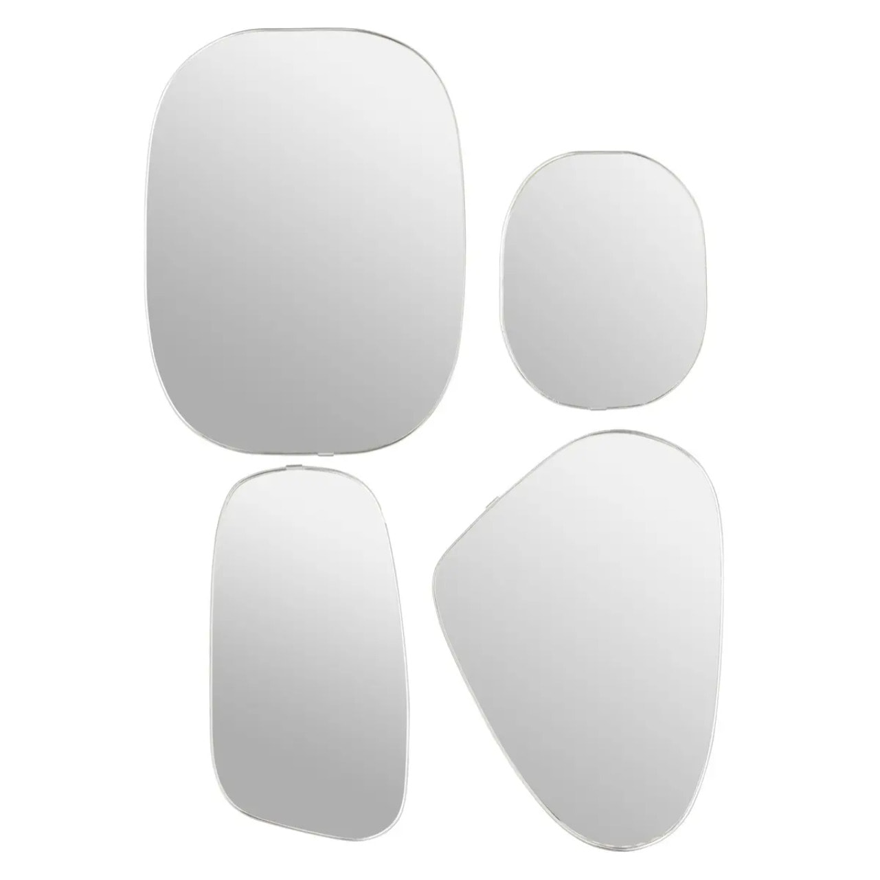 Miroir mural Roman argent 40x30cm