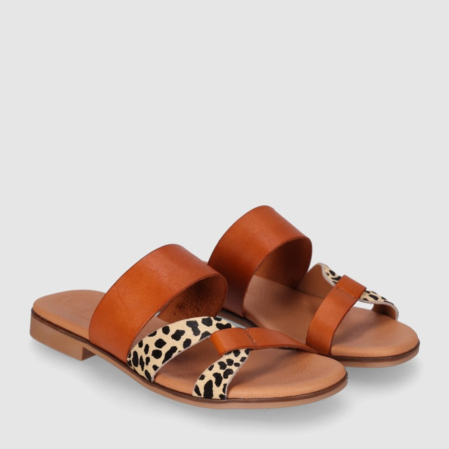 Sandalias de Piel - Cuero - Tacón: 3 cm