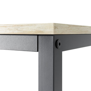 Ganbaru - Libreria scaffale a 6 ripiani 80x30xH180 cm in stile industrial bleach