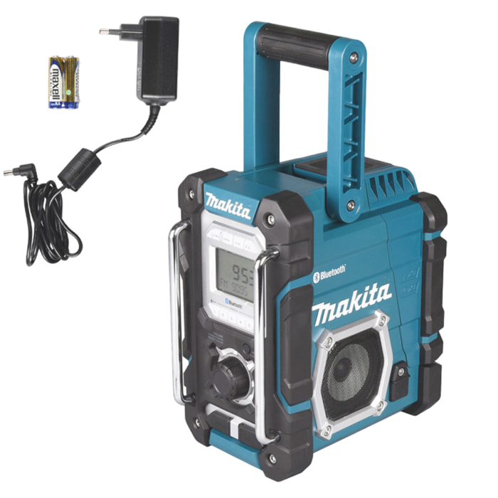 Radio de chantier 10.8 à 18 V Li-Ion MAKITA - Sans batterie, ni chargeur - adaptateur secteur -DMR108N