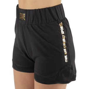 Pantalón corto estilo boxeo con logo dorado para mujer Leone Gold