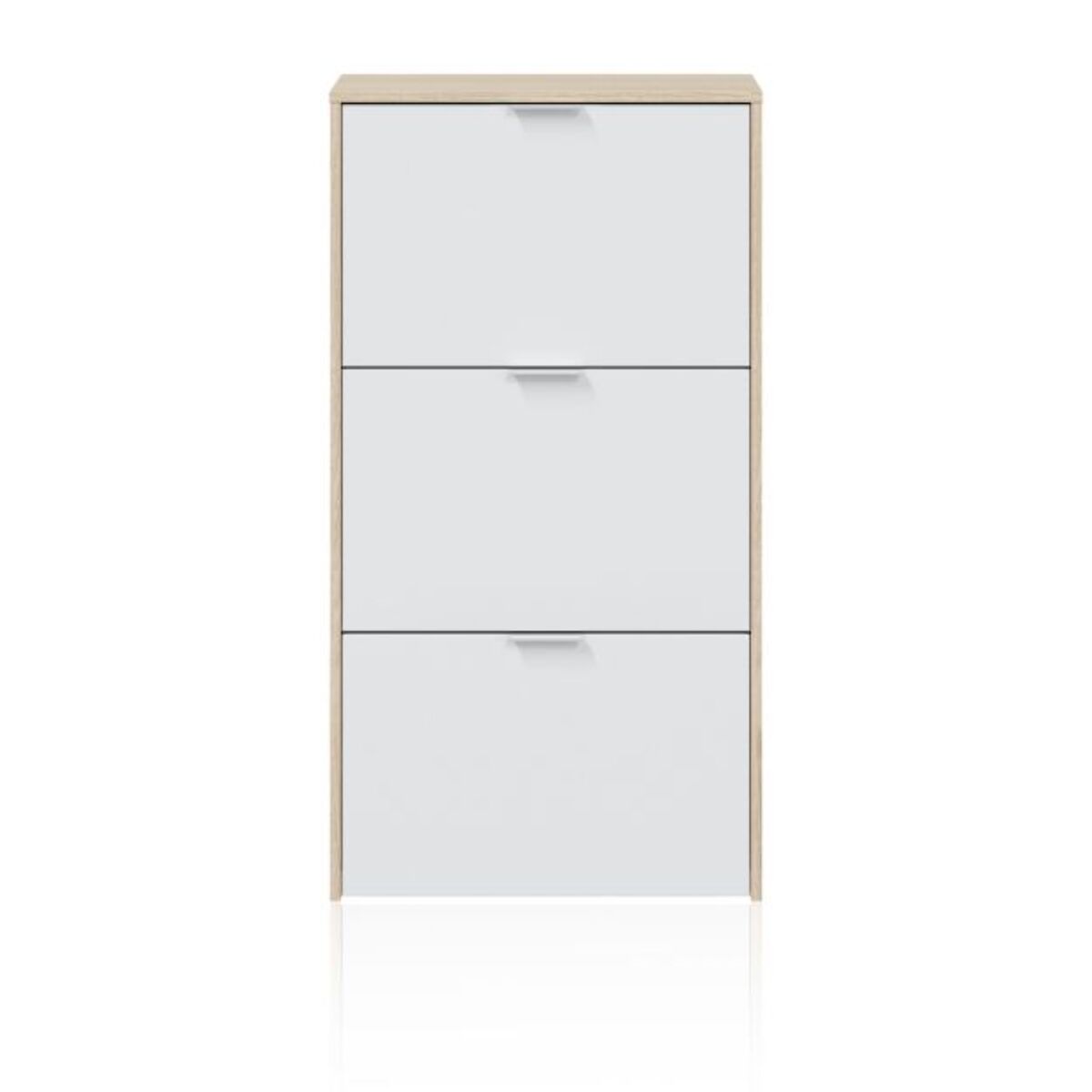 Zapatero Remi de 3 puertas Roble - Blanco