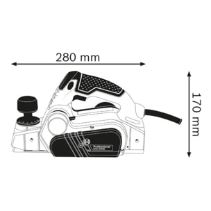 Rabot GHO 26-82D 710W - BOSCH - Avec sac à poussières - 06015A4301