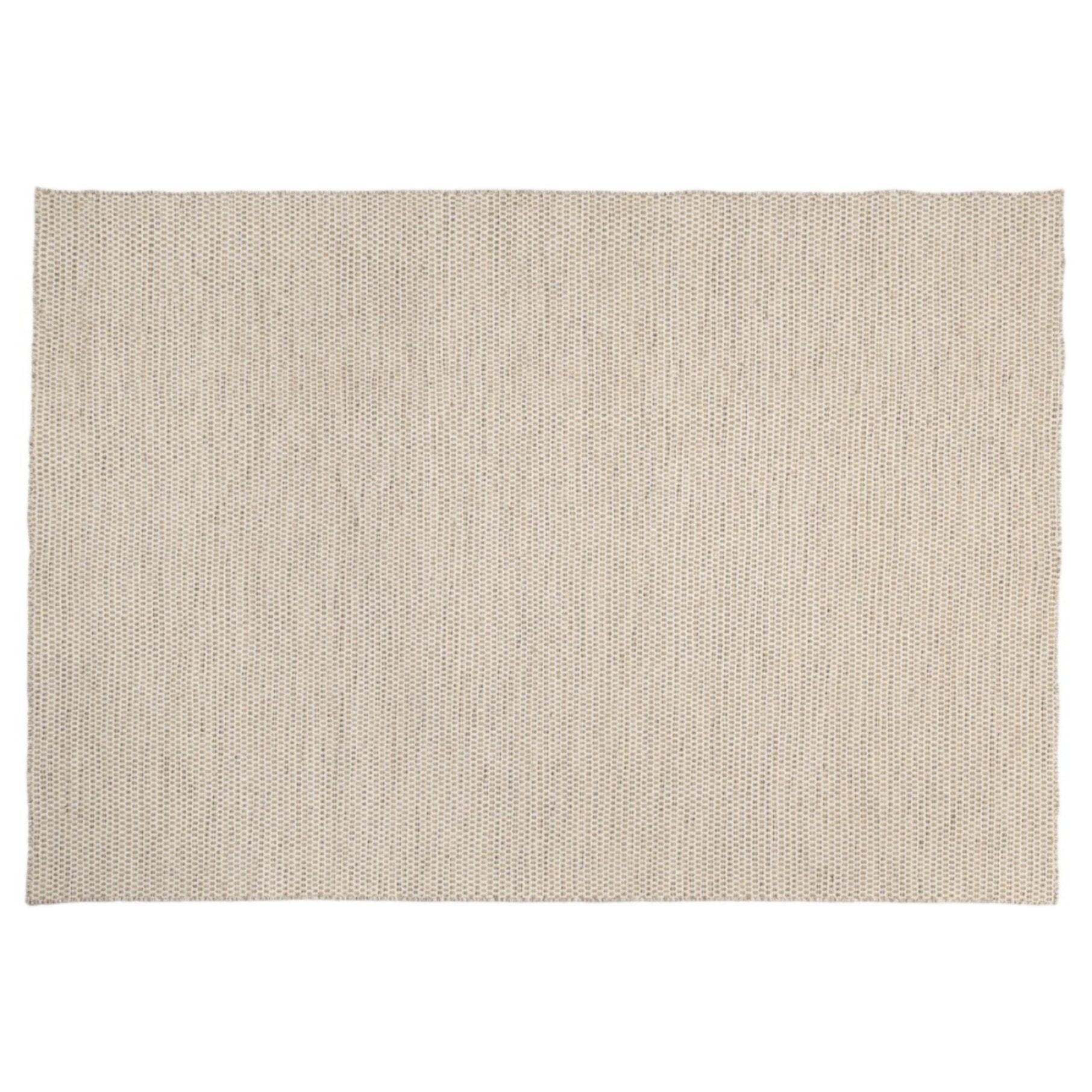 QUENTIN - Tapis rect. 160x230cm laine tissée couleur blanc/marron chiné