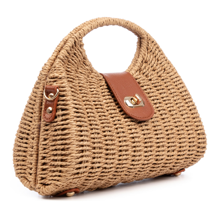 Benna Borsa a mano Donna. Realizzato in paglia intrecciata.