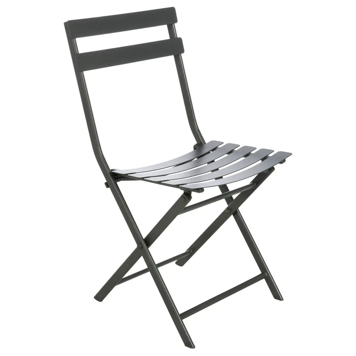 Chaise de jardin pliante "Greensboro" graphite en acier traité époxy