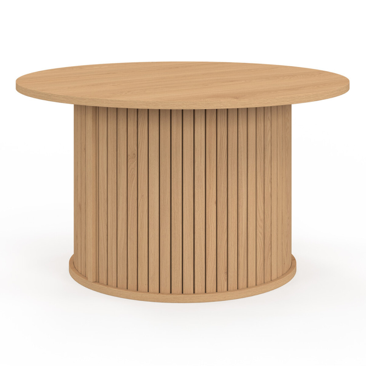 Table basse ronde Albane pieds lattes