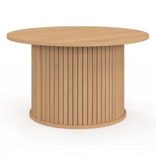 Table basse ronde Albane pieds lattes