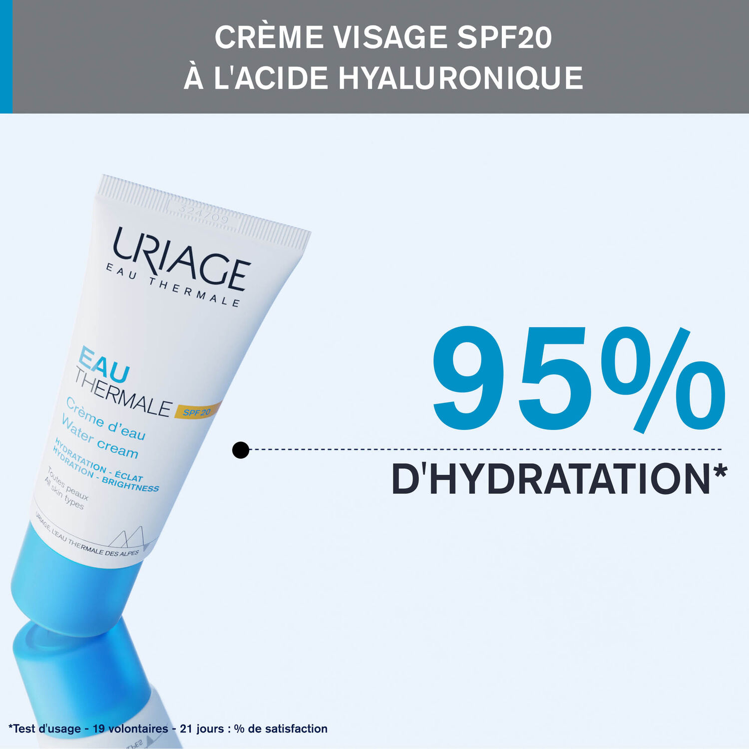 Eau Thermale - Crème d'Eau SPF20 - Hydrate, Protège & Illumine 40 ml