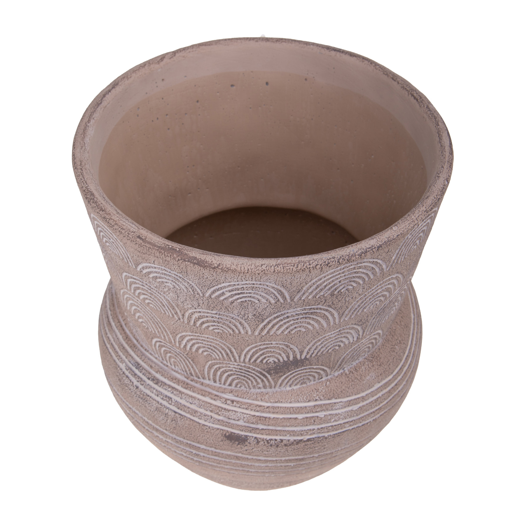 Vaso Spanciato 25Dxh.32 Cm - Pezzi 1 - 25X32X25cm - Colore: Marrone - Bianchi Dino - Decori Casa E Complementi