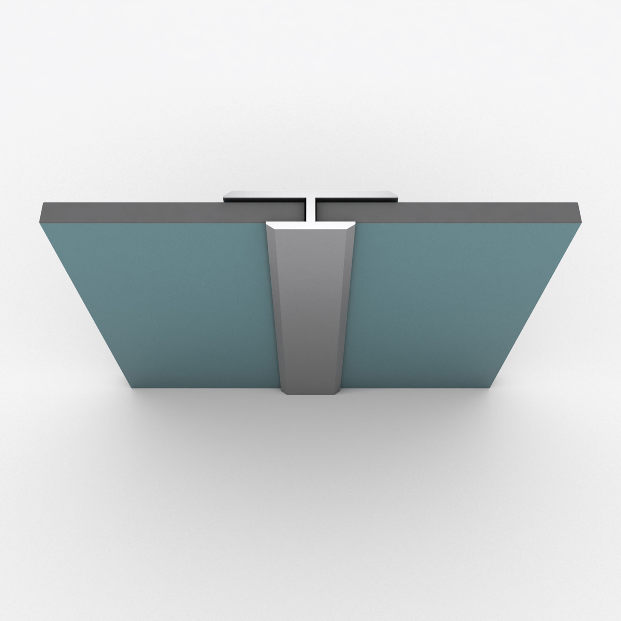 Profilé de jonction en Aluminium Finition Anodisé Brillant pour Panneaux Muraux - 20x5x2100 mm