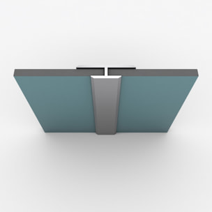 Profilé de jonction en Aluminium Finition Anodisé Brillant pour Panneaux Muraux - 20x5x2100 mm