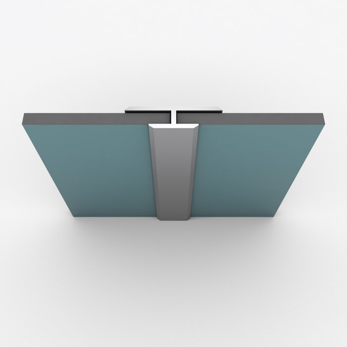 Profilé de jonction en Aluminium Finition Anodisé Brillant pour Panneaux Muraux - 20x5x2100 mm