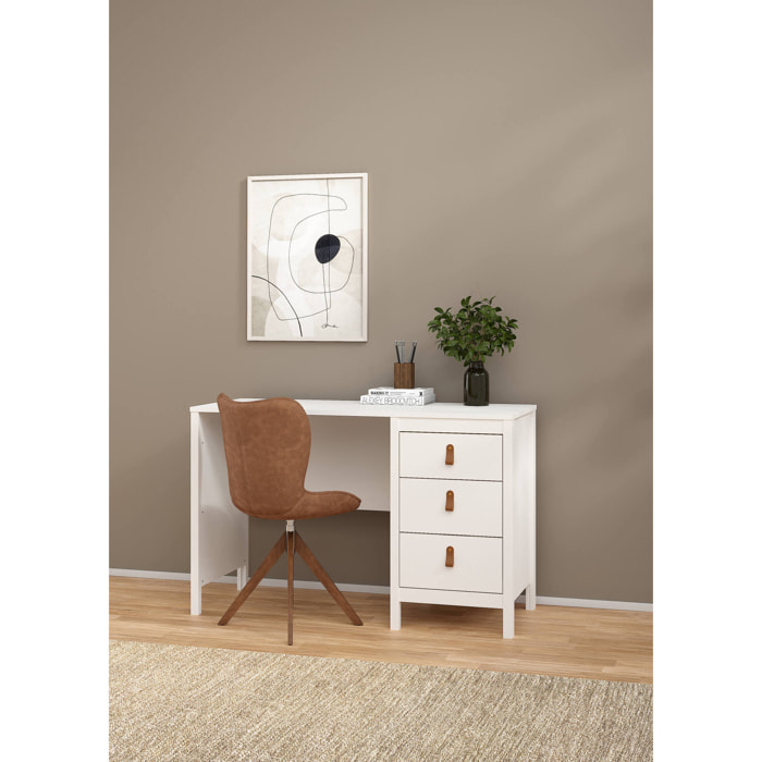 Scrivania Murjan, Scrittoio multiuso, Tavolo per ufficio porta PC, Piano di lavoro, 120x48 h77 cm, Bianco
