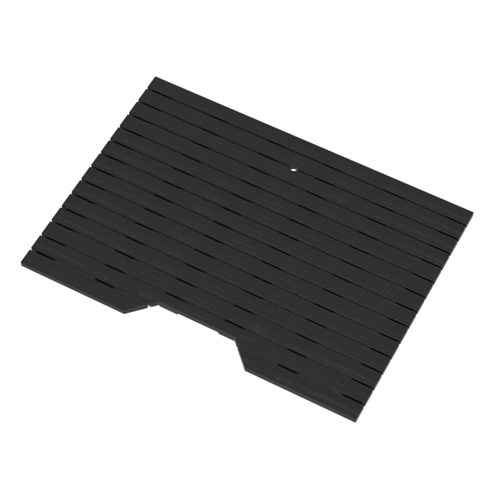 Caillebotis en Bois Composite Gris pour Cabine rectangulaire - Dimensions 105 x 75 x 3.2 cm