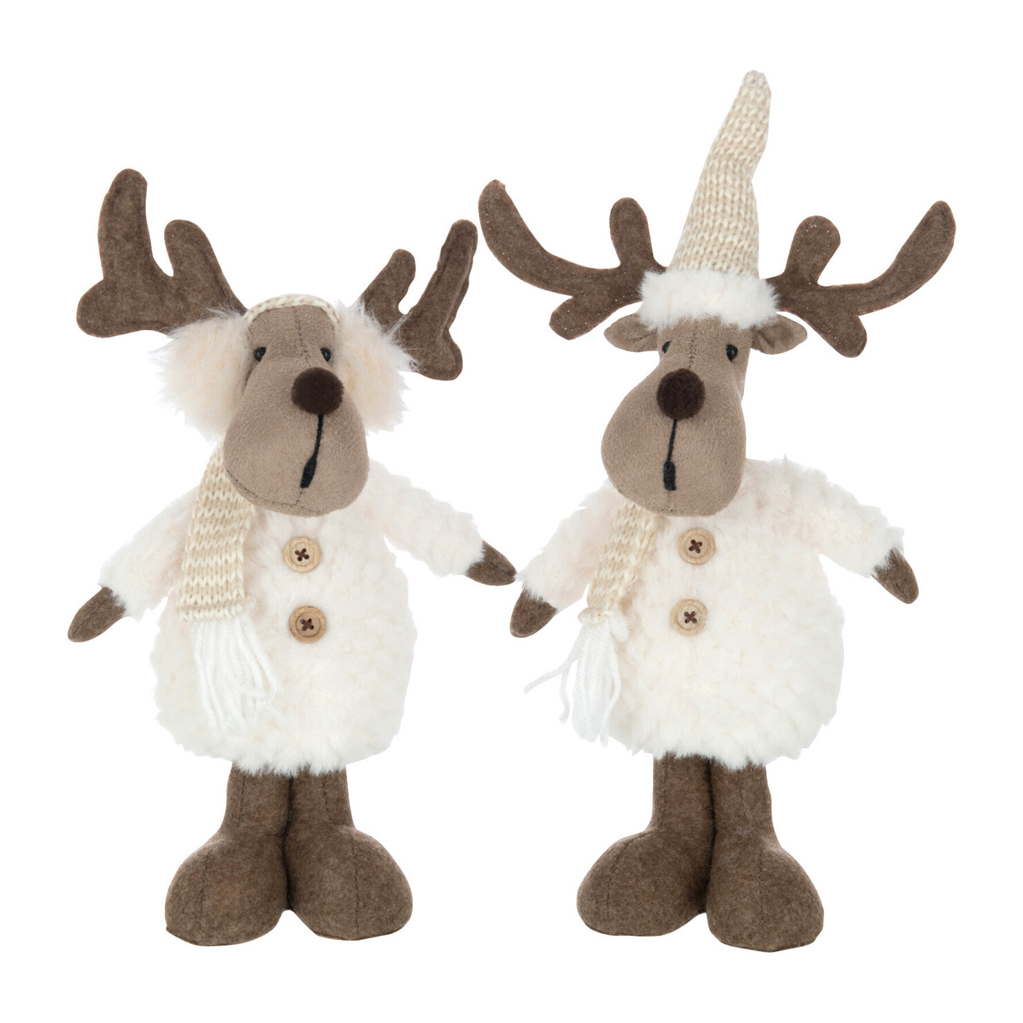 J-Line figurine Renne Echarpe - textile - beige/marron - small - 2 pièces