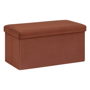 Pouf pliant double "Tess" 76x38cm ambre