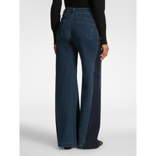 Elena Mirò - Jeans flare con inserti laterali - Blu